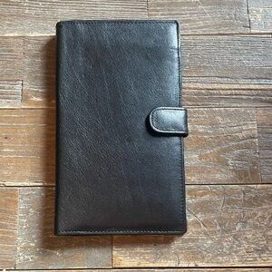 Vintage Miller High Life Branded Black Leather Travel Wallet and Organizer